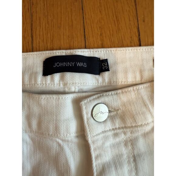 Johnny Was Marseille Baby Boot Jeans JW1011CN8 White Size 32 New w/ Defect - Picture 5 of 9